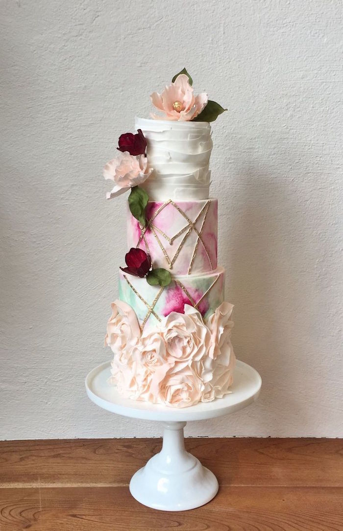 colorful sweet wedding cake model