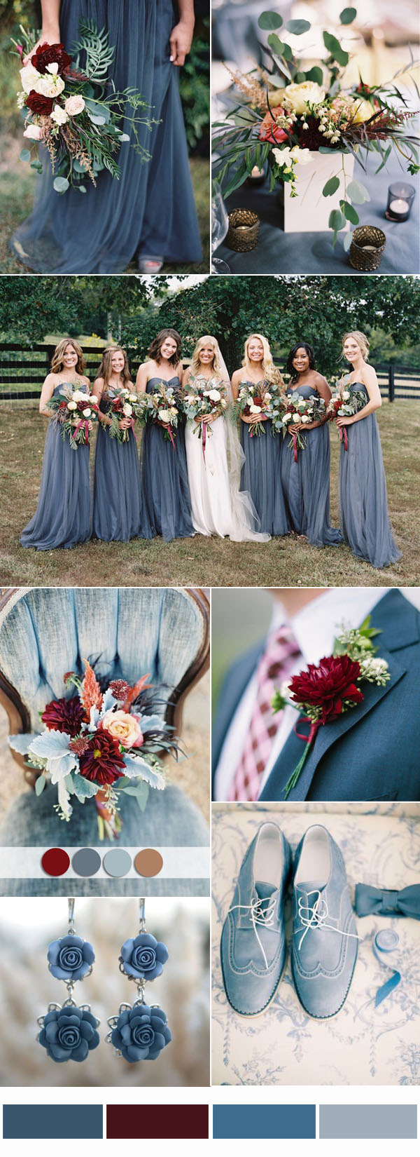 dusty-blue-and-burgundy-Wedding-Color-Combo-Ideas 