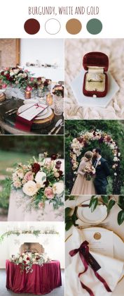 Trends Wedding Color Scheme With Burgundy and White Palette Creates ...