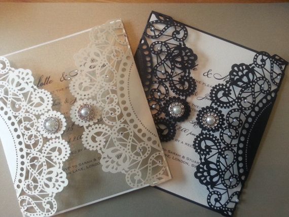 laser cut wedding invitation