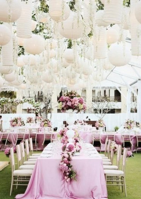 soft pink wedding decor