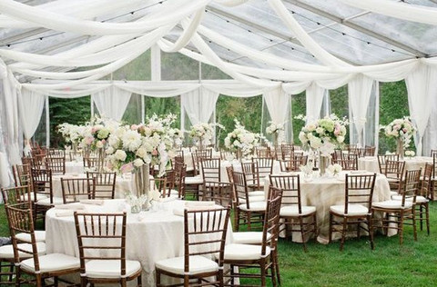 white wedding decor