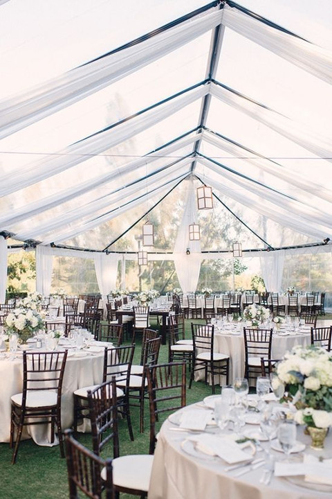 white wedding tent