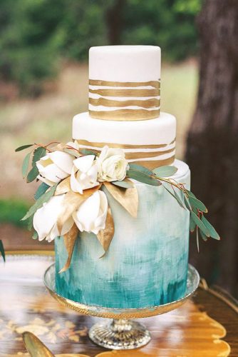 metallic marble wedding cake design