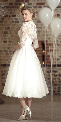 vintage tea-length wedding dress