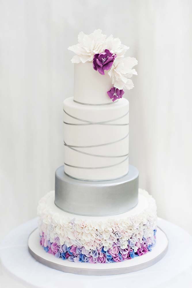 purple wedding cakes