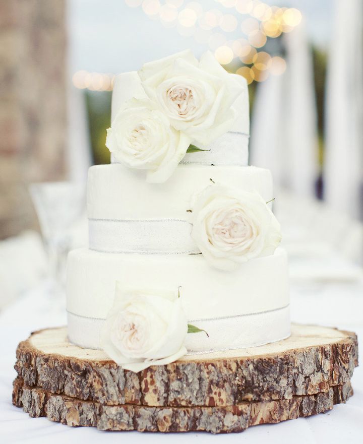 white wedding cake