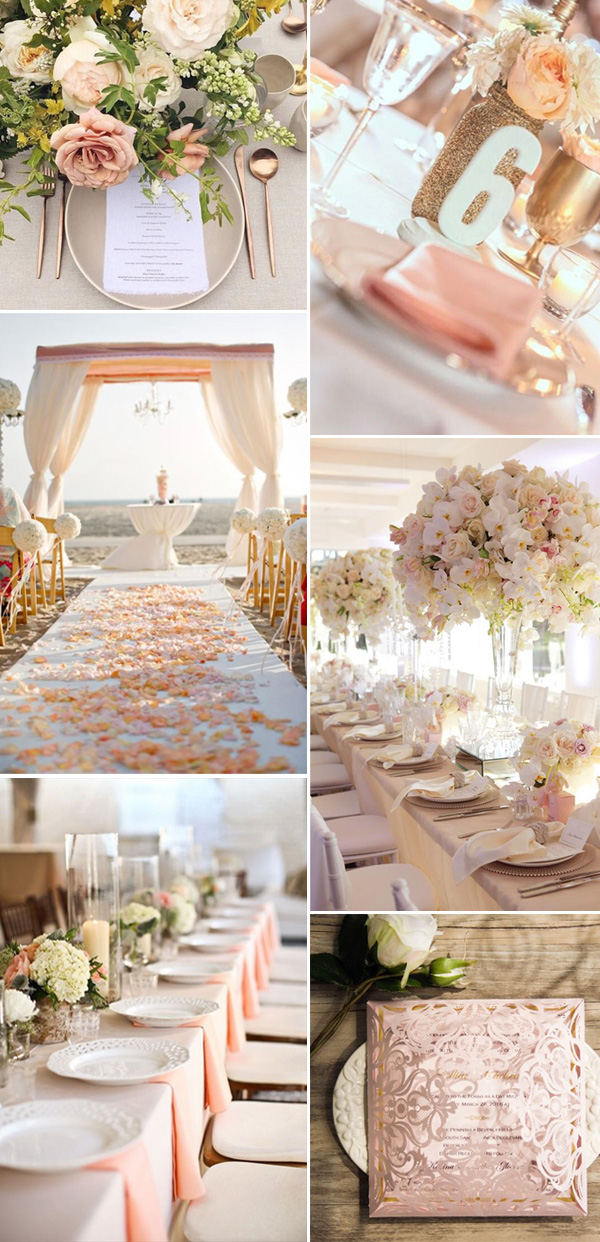 neutral peach wedding ideas