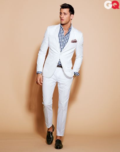 white style wedding suit