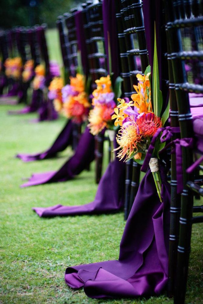 Elegance Purple Wedding Ideas With Decoration Details