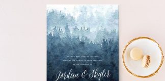 Samples of Paint Wedding Invitation Inspirations With Simple Mountain Concept Design wedding invitation inspirations