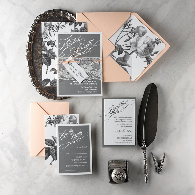 black and white invitation design