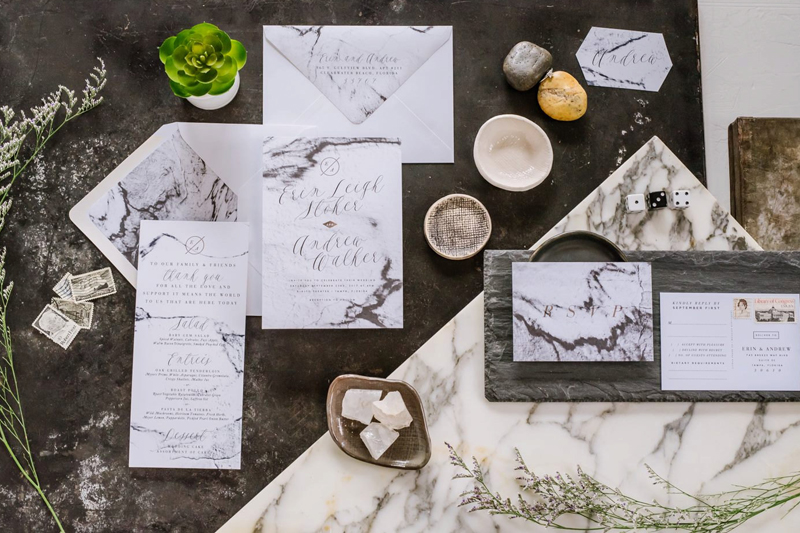 black and white wedding card ideas