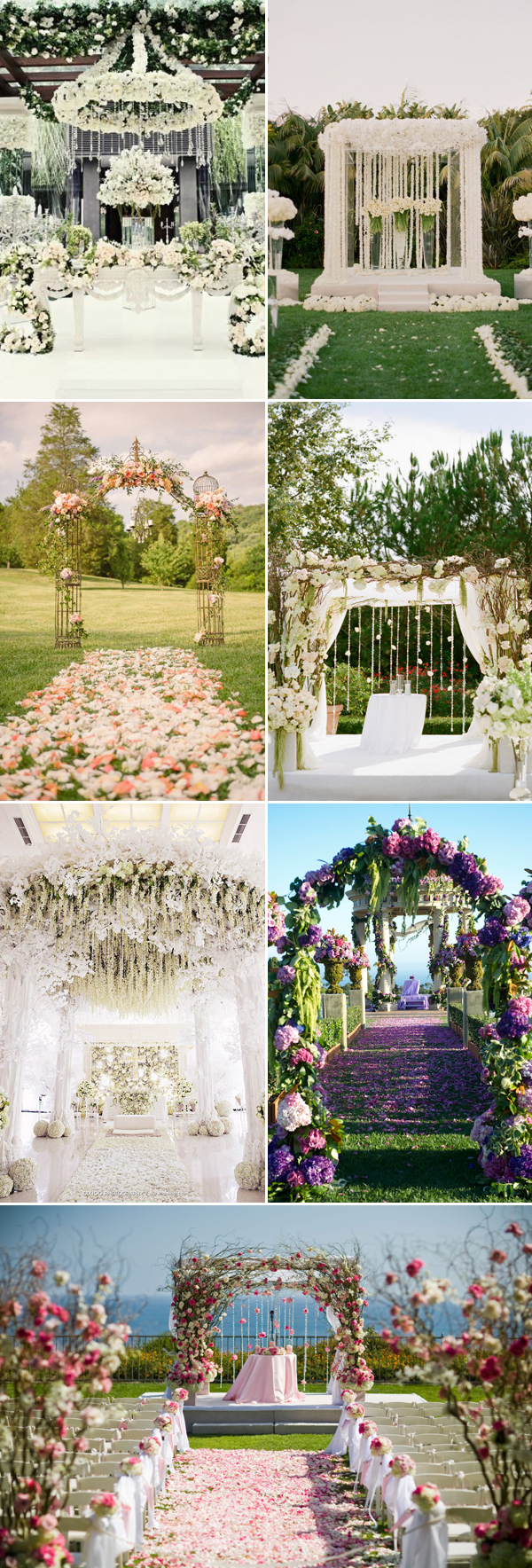 botanical romantic wedding altar