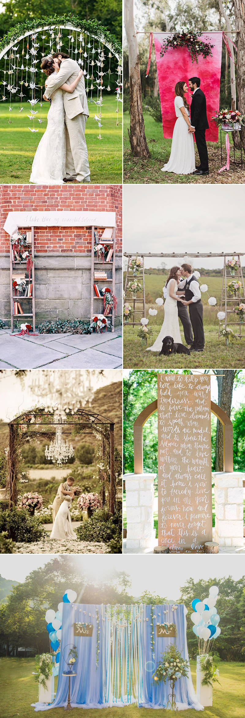 creative wedding altar ideas