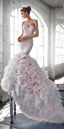 flattering mermaid wedding dress