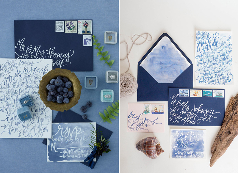 navy concept for wedding invitation