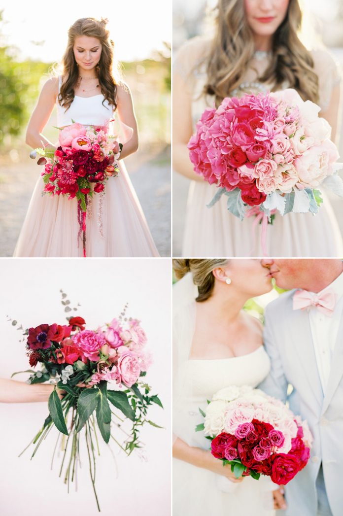 beautiful ombre wedding bouquet