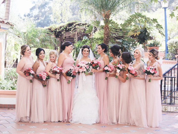 pink dress for vintage wedding