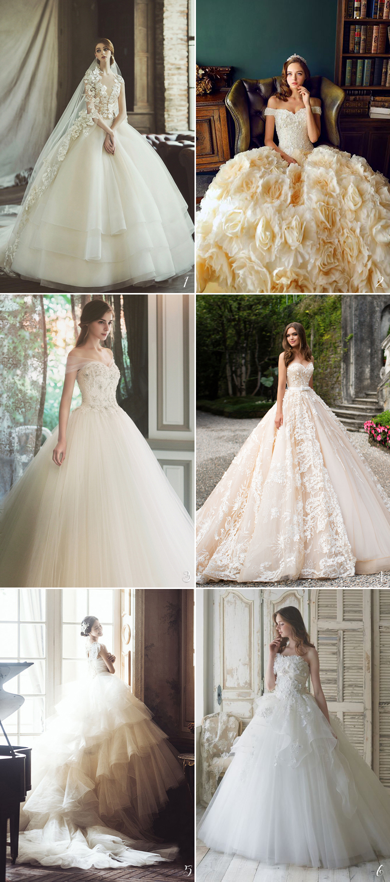 romantic waist ball wedding gown