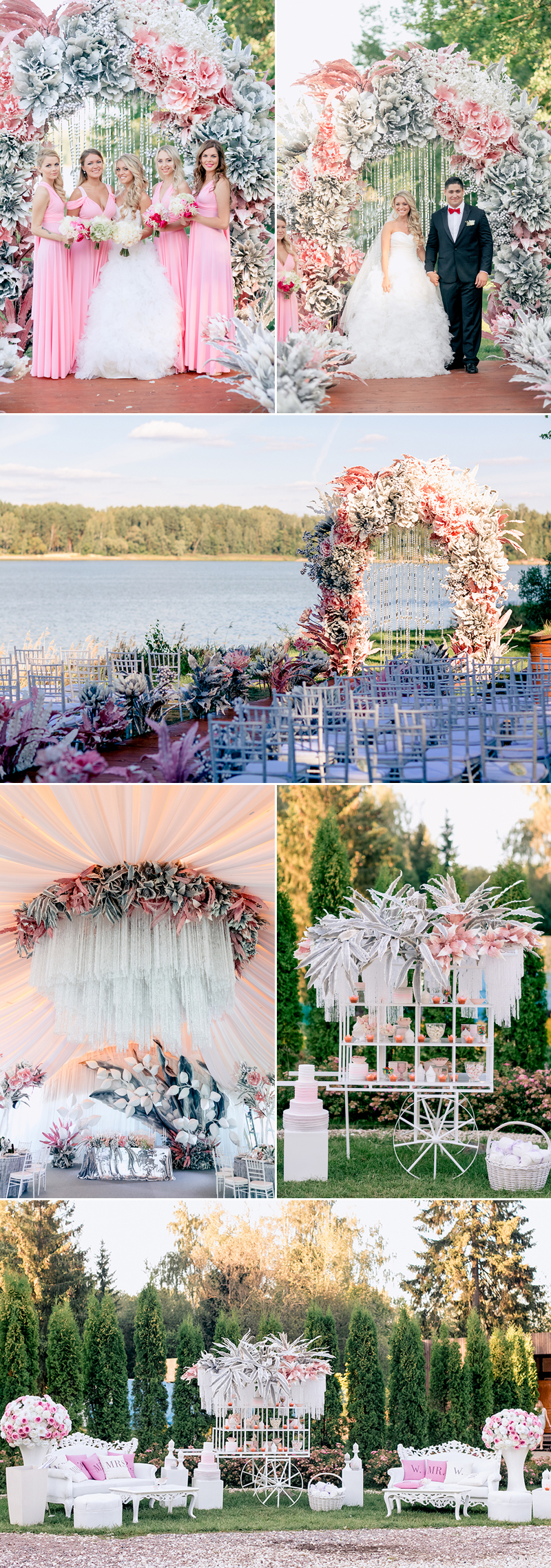 rustic floral pink wedding theme