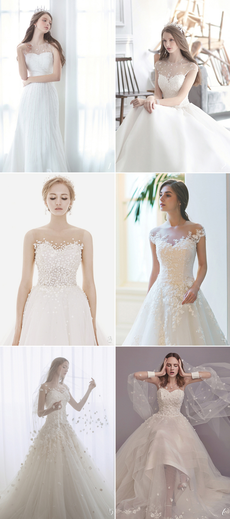 Illusion Neckline for romatic wedding dress