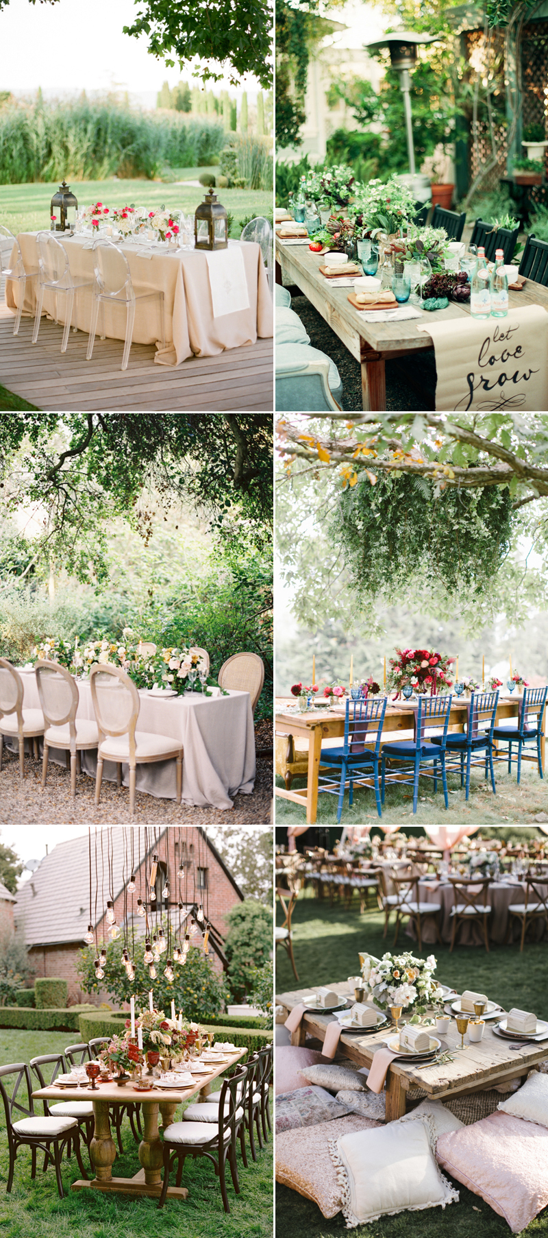 intimate wedding reception in the backyard