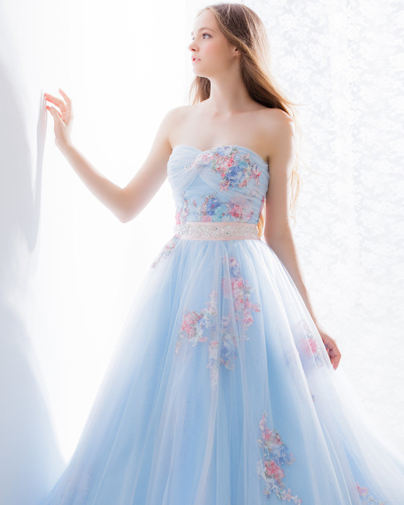 beautiful blue wedding gowns