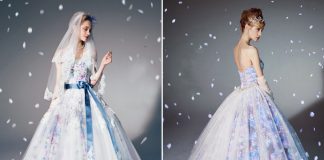 Wonderfully Colorful Wedding Gowns Complete with Floral Motifs colorful wedding gowns