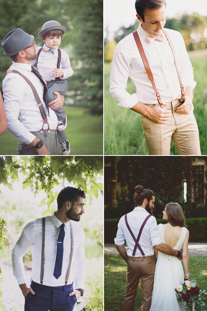 braces and suspenders groom design