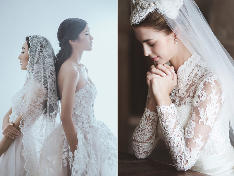 Classic and Elegant Wedding Dresses with Beautiful Lace Design | roowedding