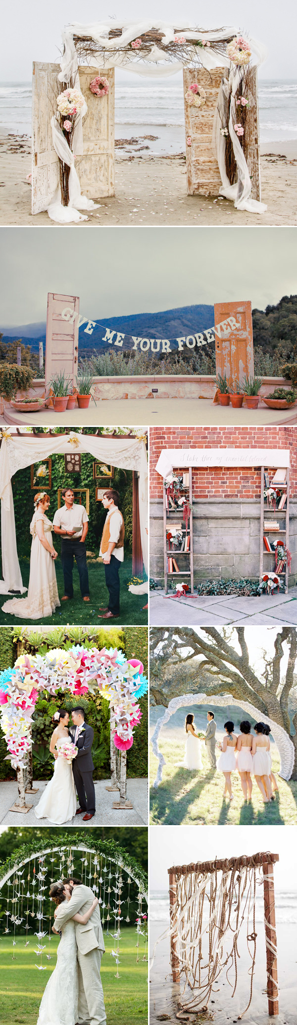 creative and unique wedding arch decor