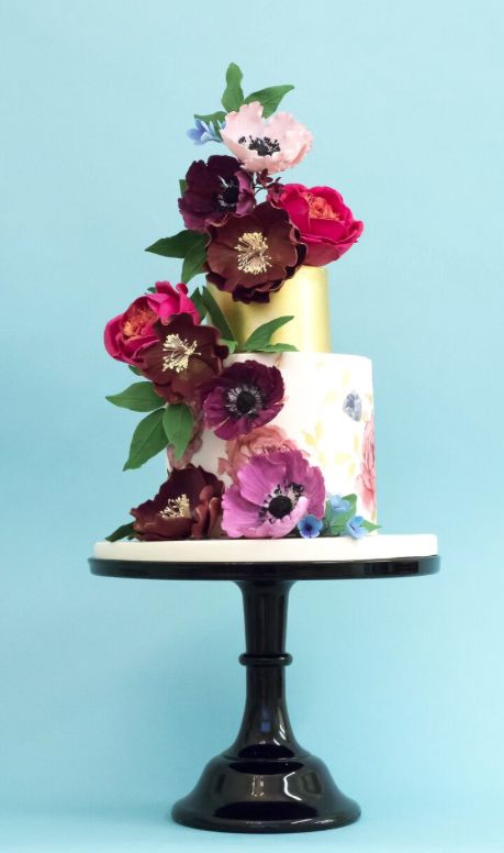 cute small flower wedding cake