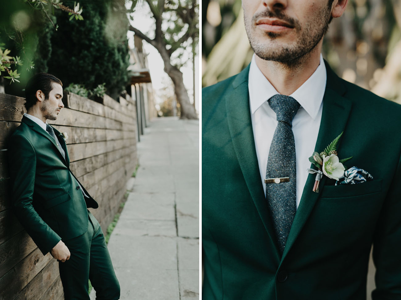 dark fabric gray wedding tie