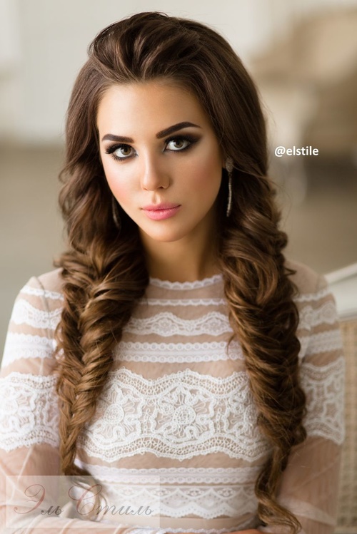 long hair braid for wedding hairstyle