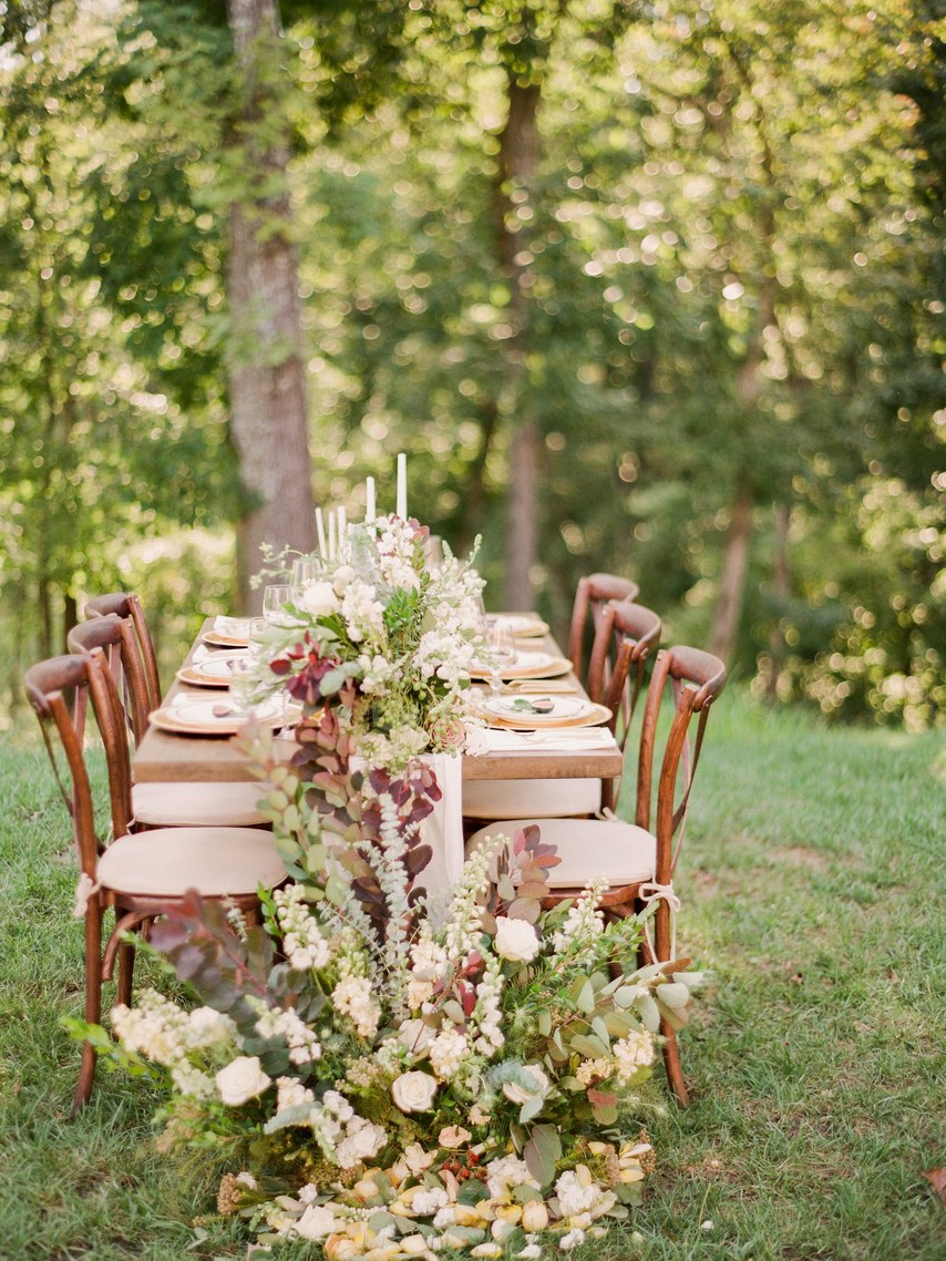 rustic table garlands decor