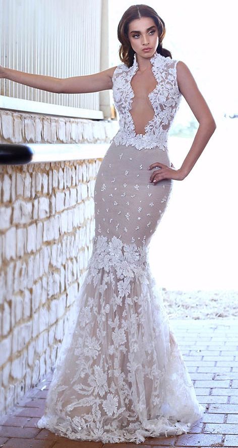 sexy mermaid wedding dress