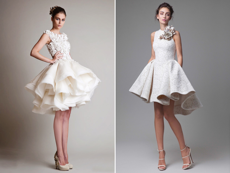 Modern Short Wedding Dresses for Stylish Brides | roowedding