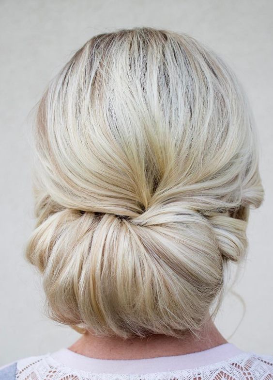 simple hair bun brides hairstyle