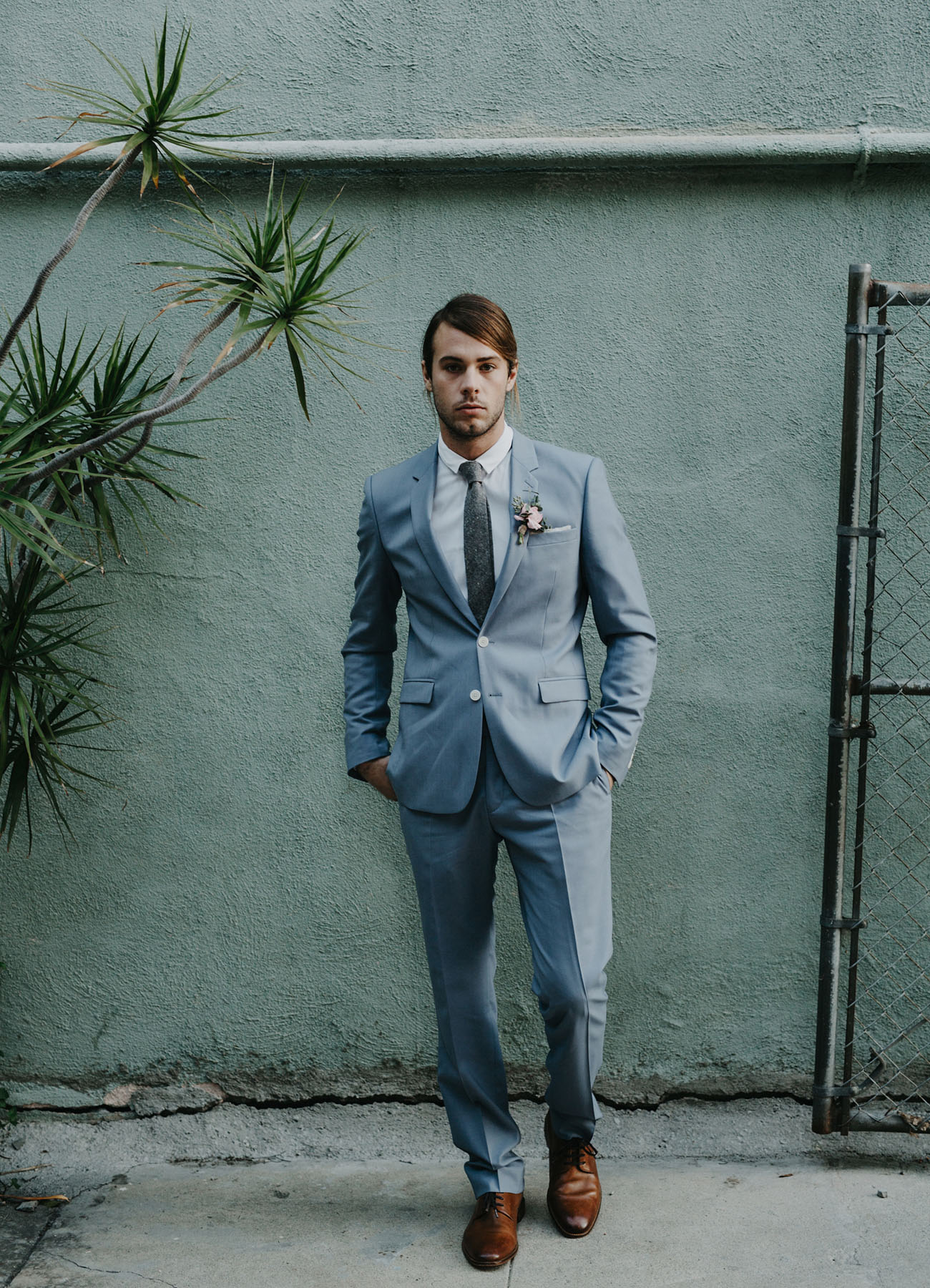 soft gray blush for groom fashion