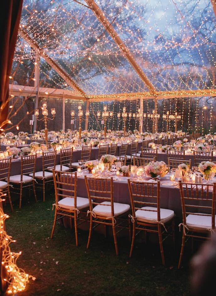 sparkling lights for gorgeous wedding