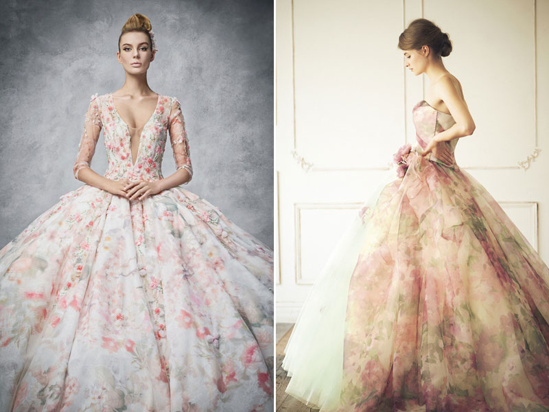 trending floral wedding gowns