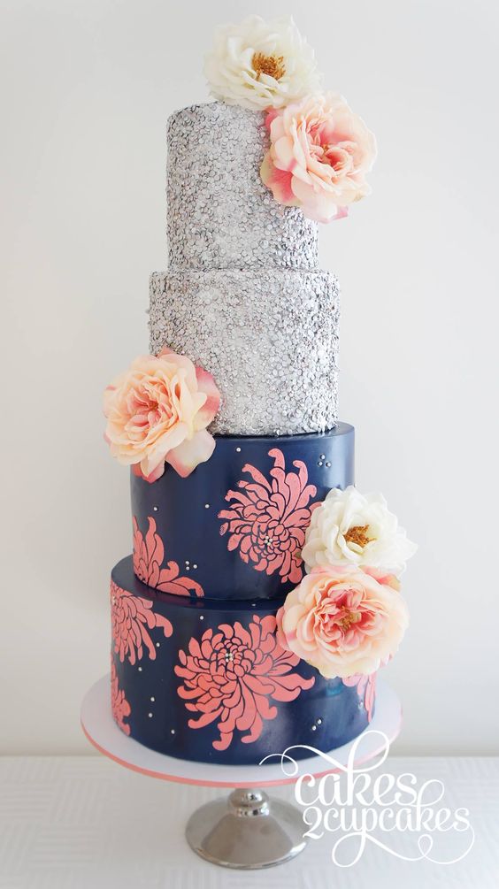 unique and colorful wedding cake
