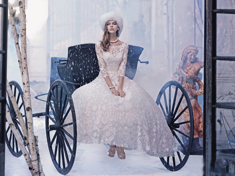 winter classic and elegant wedding dress