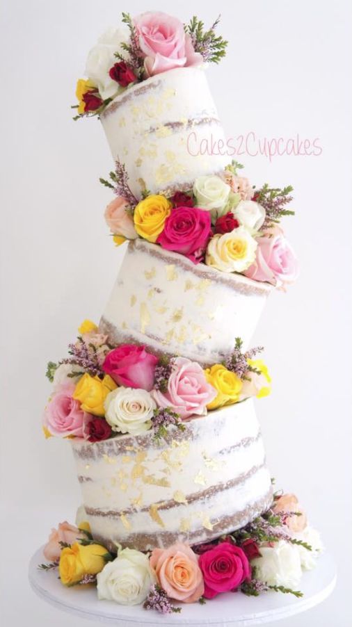 zig-zag unique wedding cake design