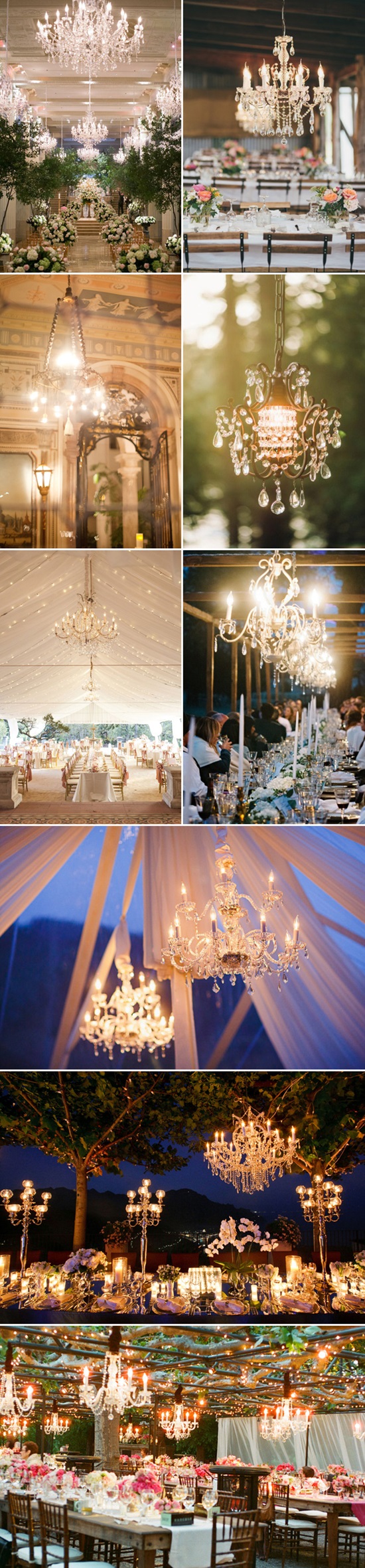 chandelier for elegant wedding concept