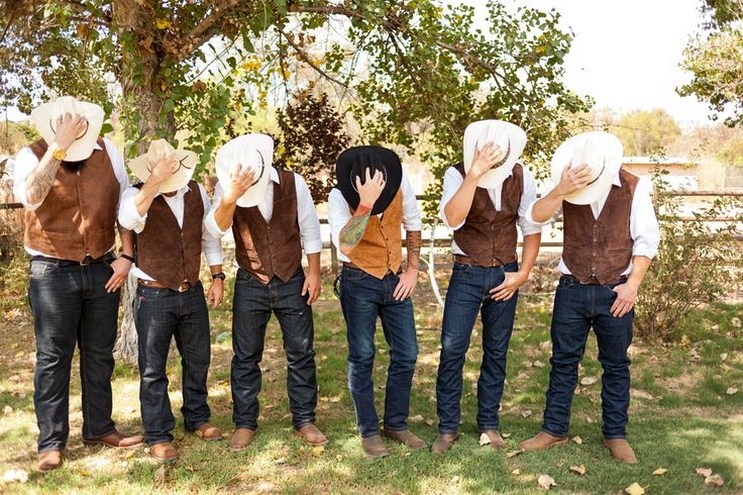 cowboy theme for man wedding attire