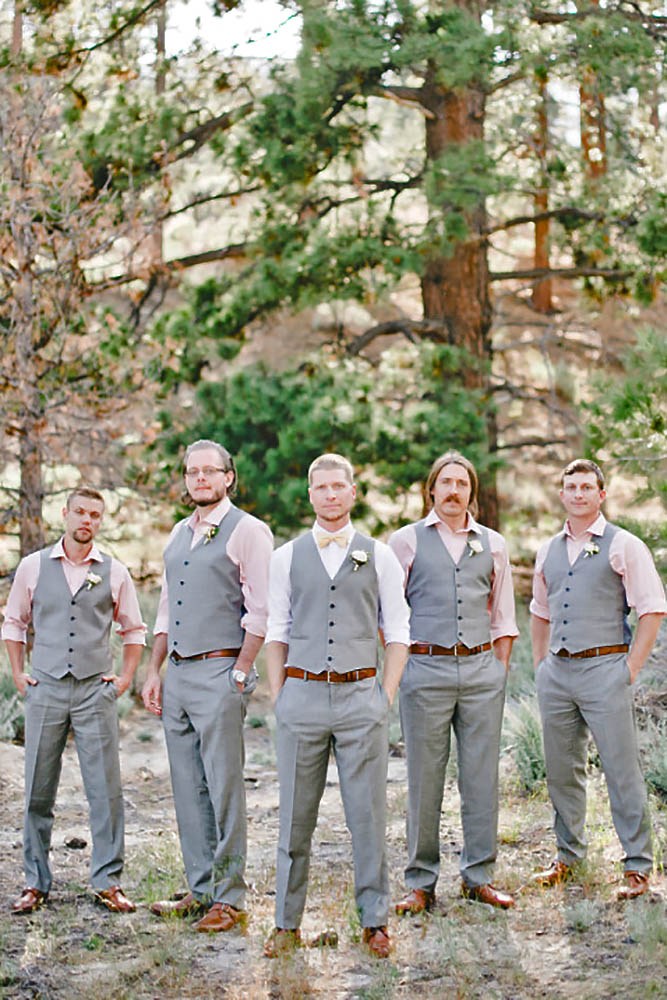 gray vest grooms wedding attire