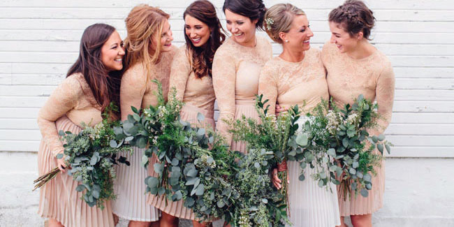 Greenery Wedding Bridesmaid Dress