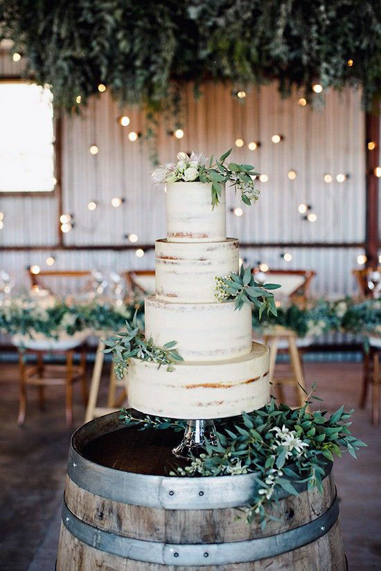 Greenery Wedding Cake